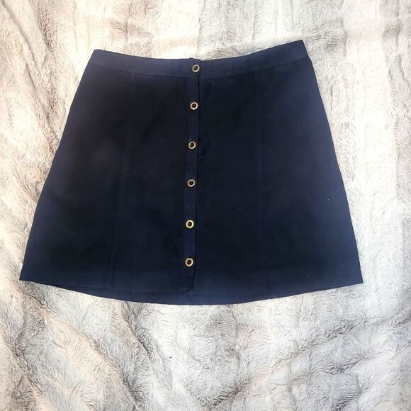 Hollister blue button down mini skirt - Picture 1 of 7
